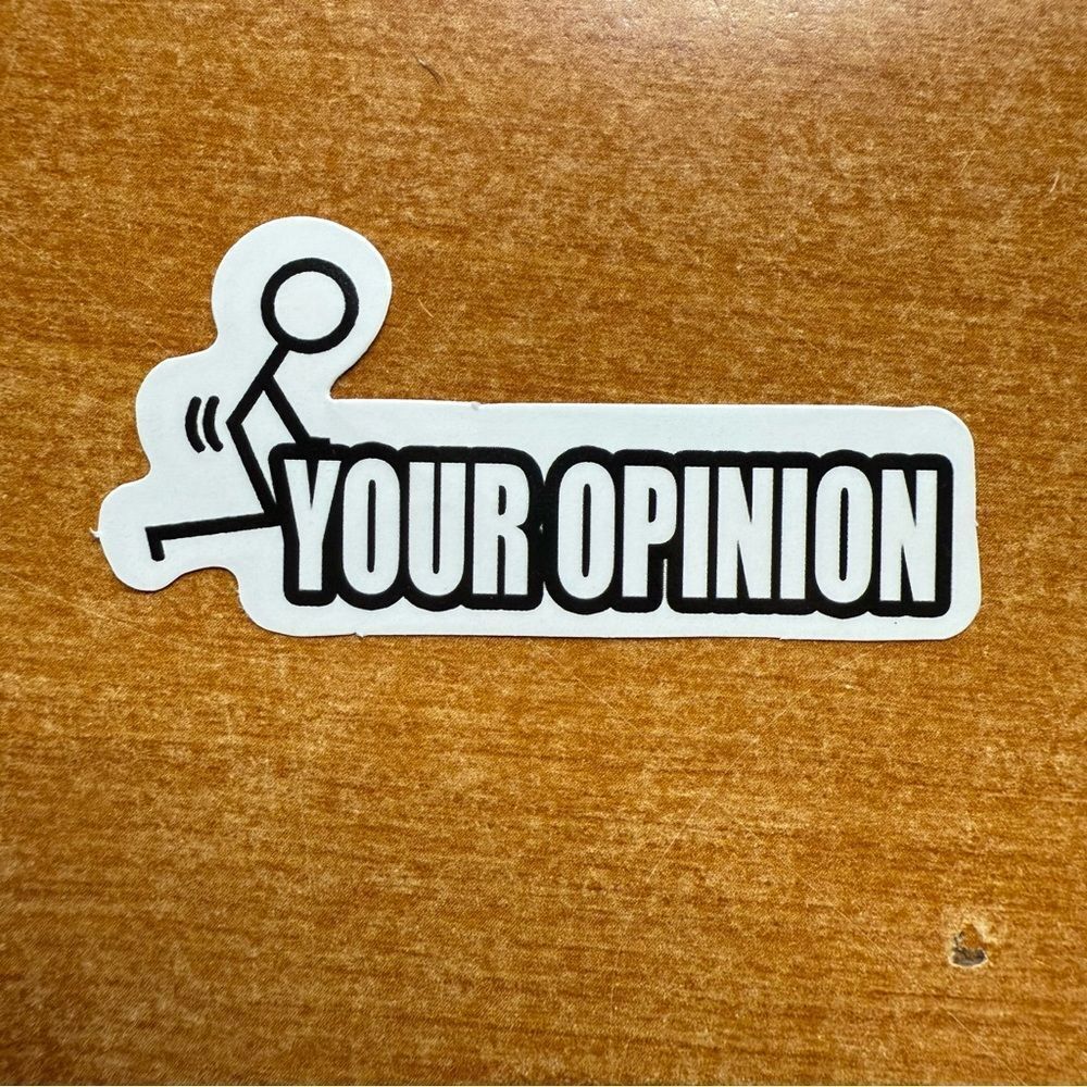 Funny Sticker with Bold‎ Text